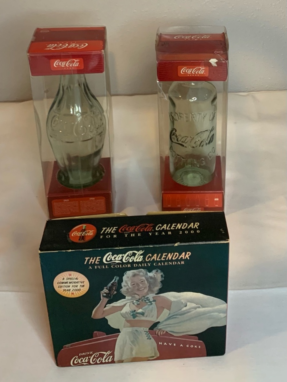 Coca-Cola Teal Background with Red Accents Pinup Calendar Art
